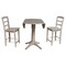 International Concepts Round 42 in Rd Pedestal Gathering Ht Table, 2 Counter Ht Stools, Gray Taupe, 42 in W, 42 in L, Wood K09-42DPT-27B-S402-2 - alternate 3